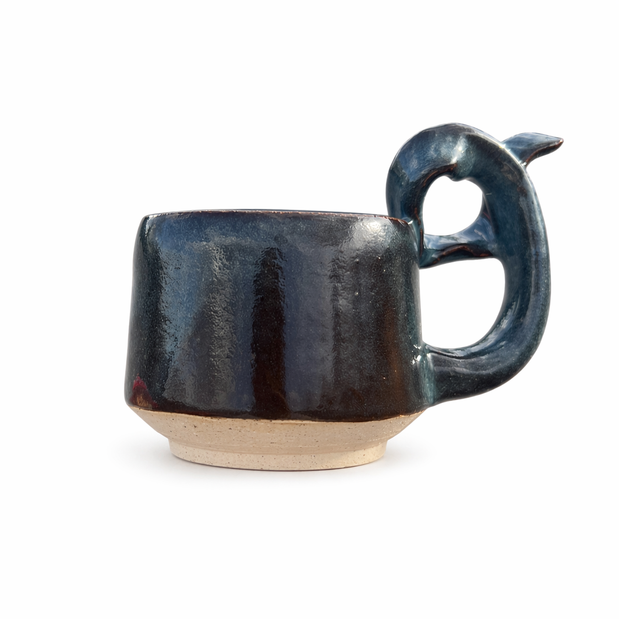 Floating Blue curly Handel Mug