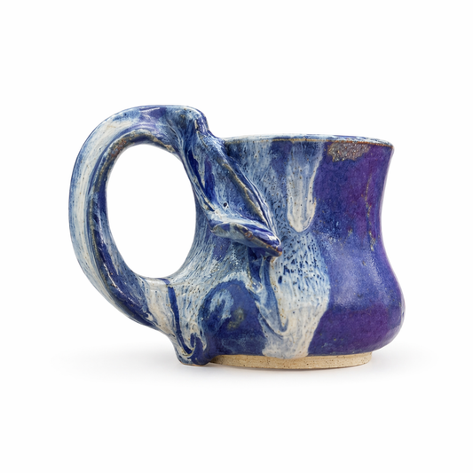 Blue Marble Dripping Mug