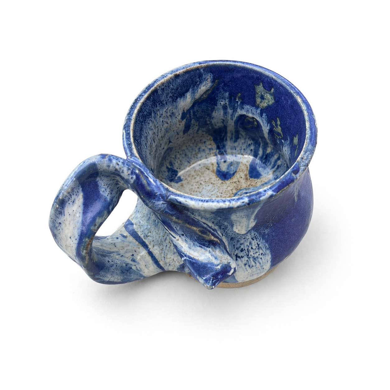 Blue Marble Dripping Mug