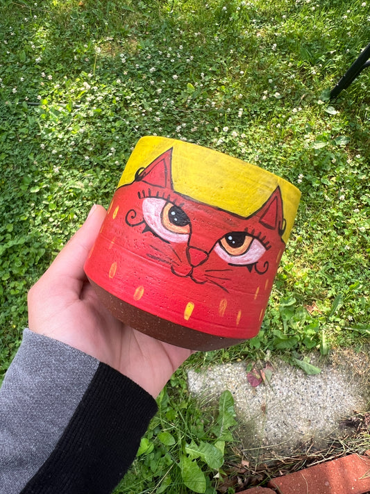 Red Egyptian Cat mug