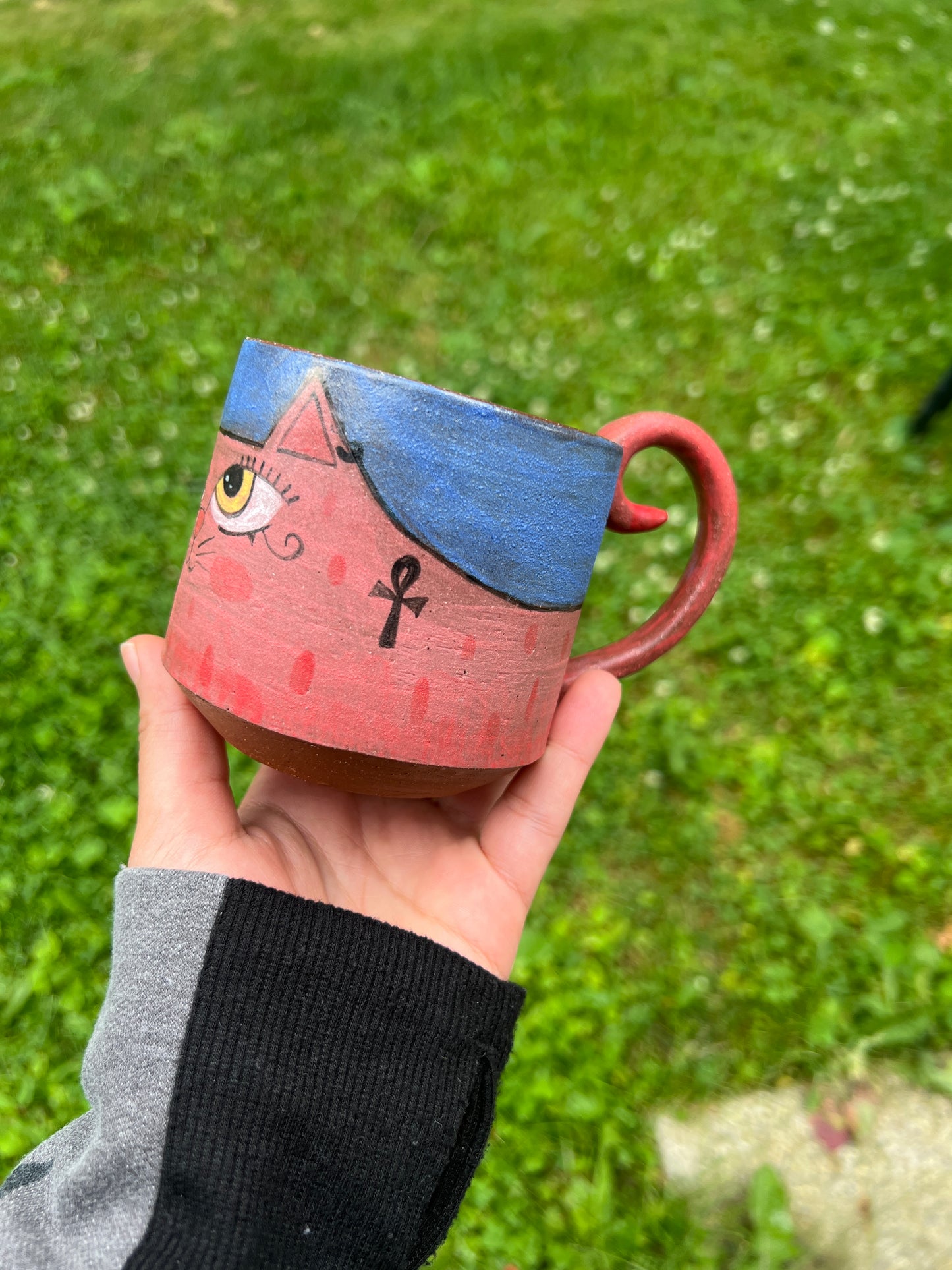 Pink Egyptian Cat Mug