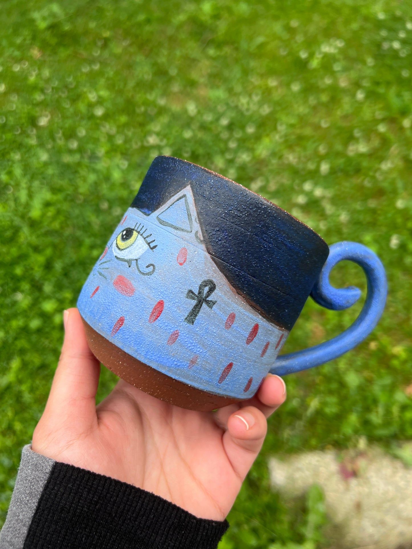 Blue Egyptian Cat #2 Mug