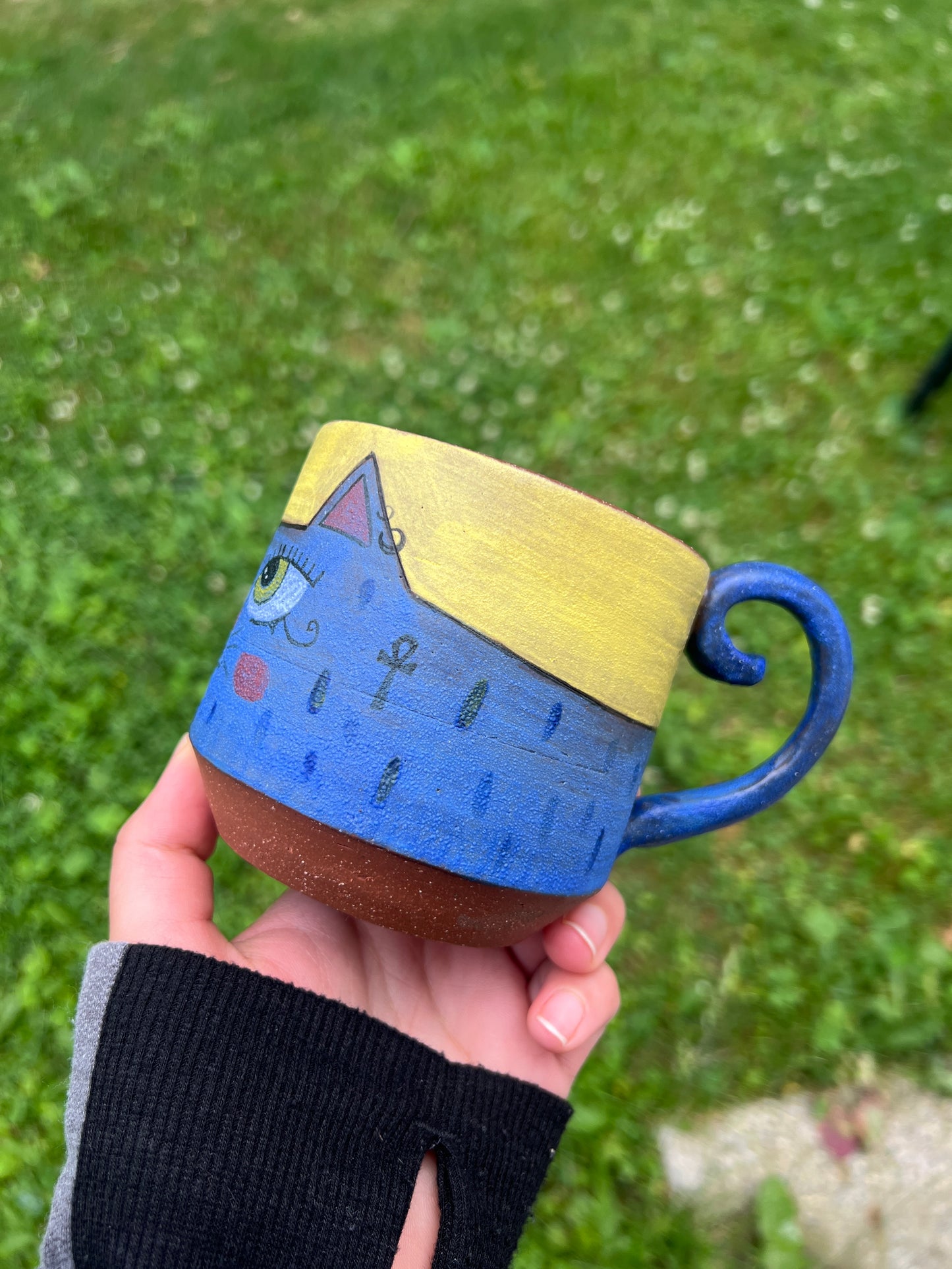 Blue Egyptian Cat mug